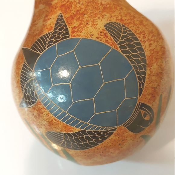 Artisan Ceramic Turtle Vase - Picture 2 of 10